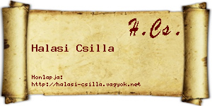 Halasi Csilla névjegykártya